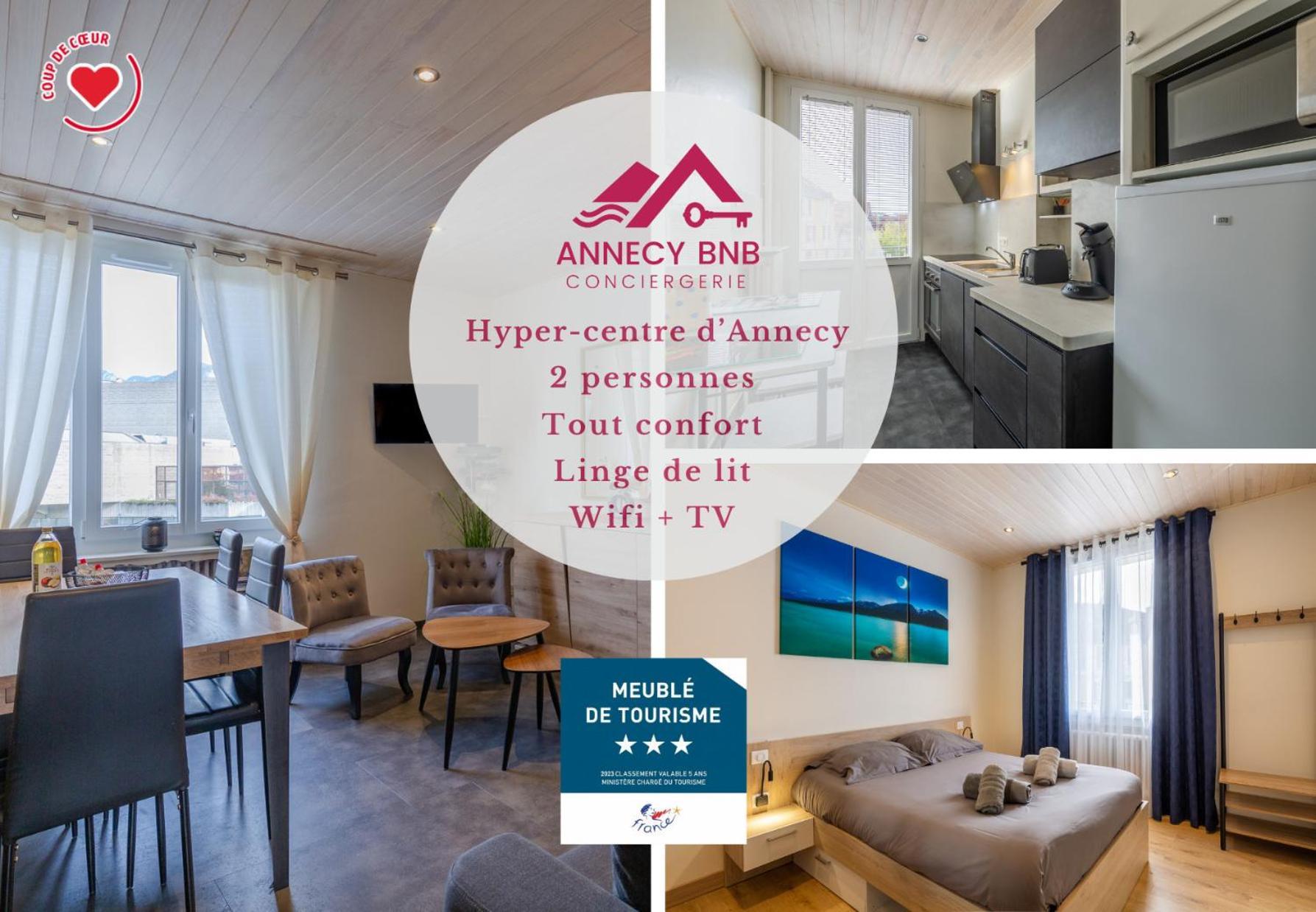 Le President: Cosy T2, 2 A 4 Pers, Plein Centre Apartment Анси Екстериор снимка